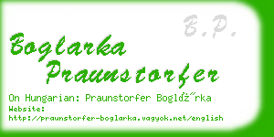 boglarka praunstorfer business card